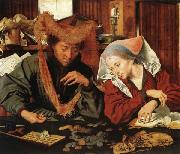 Marinus van Reymerswaele The Moneychanger and His Wife oil on canvas